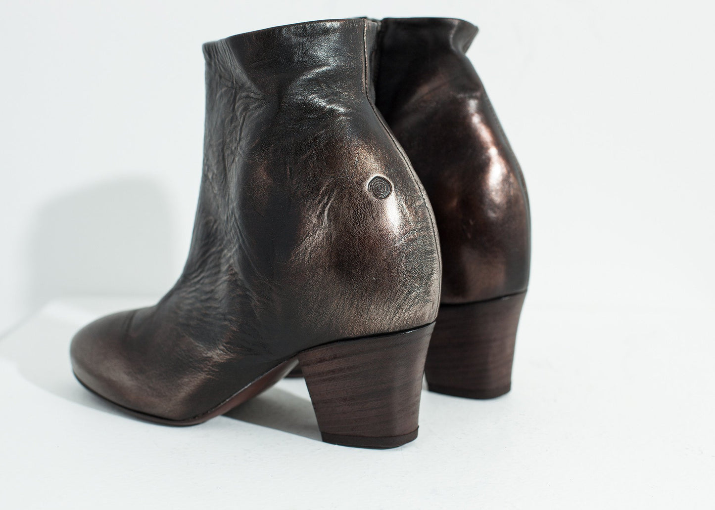 Scavata Ankle Boot in Bronze - annaclothes