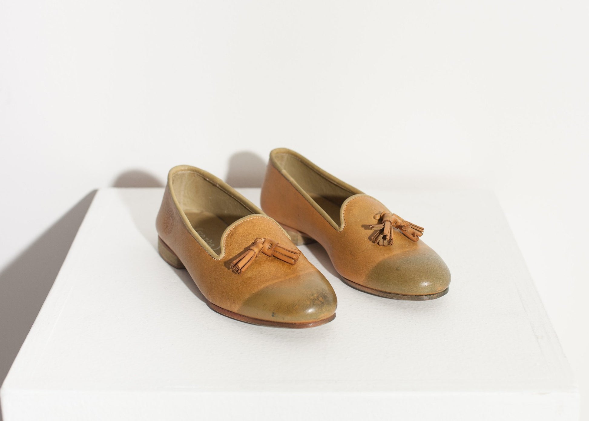 Leather Loafer in Lime - annaclothes