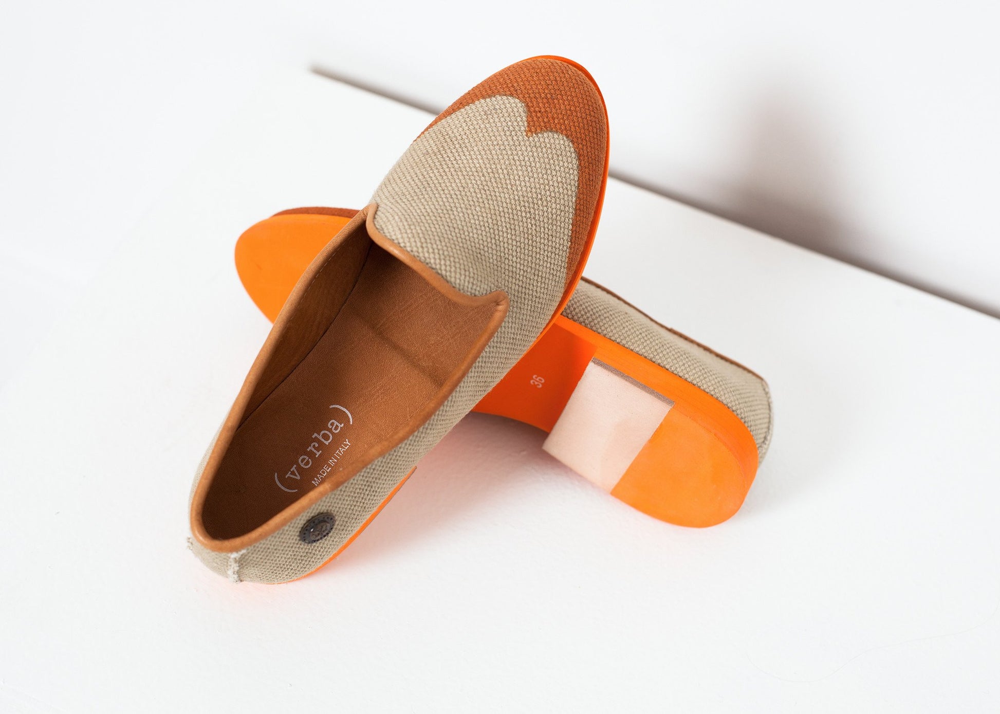 Wingtip Loafer in Orange - annaclothes