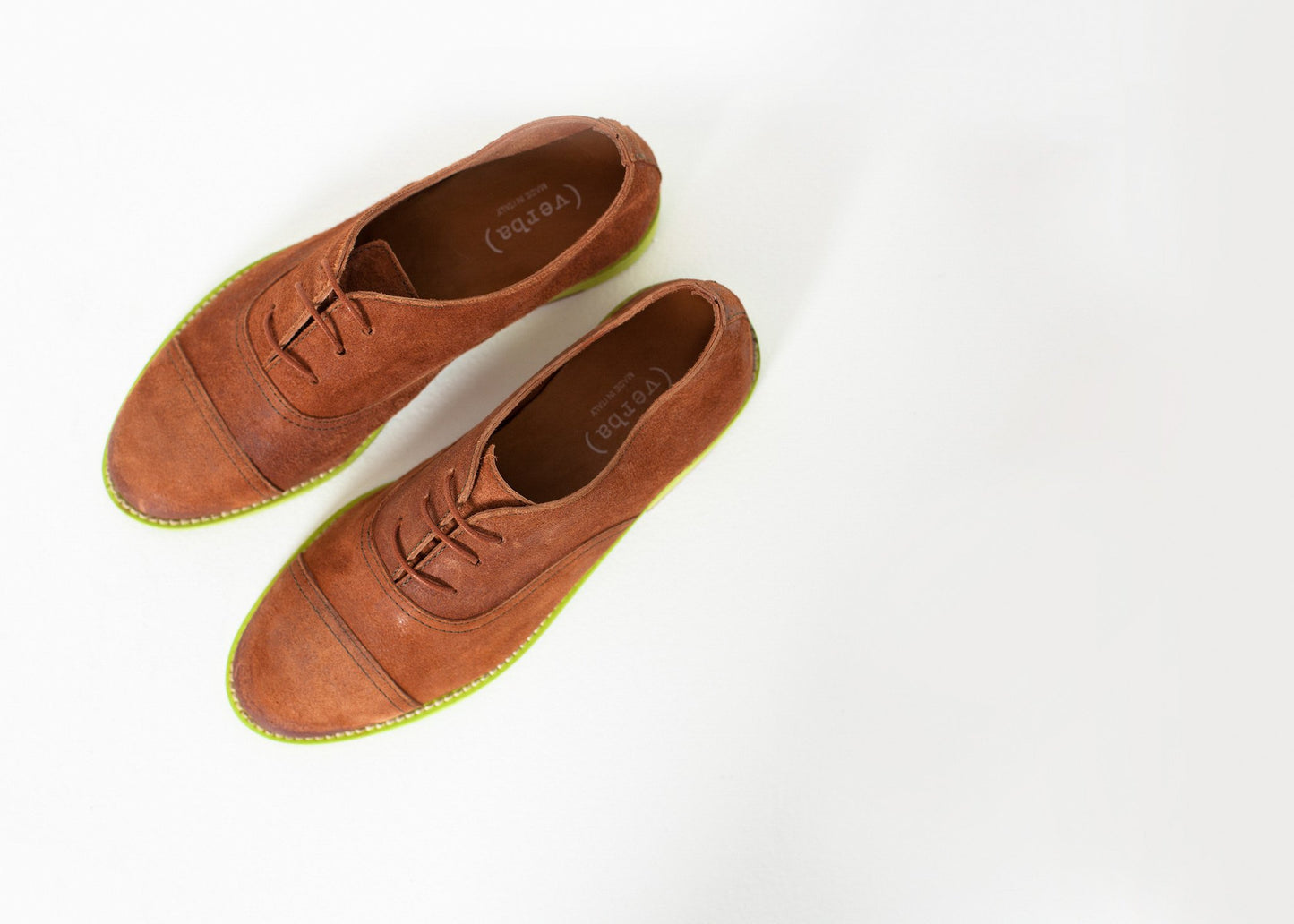 Suede Oxford in Natural/Lime - annaclothes