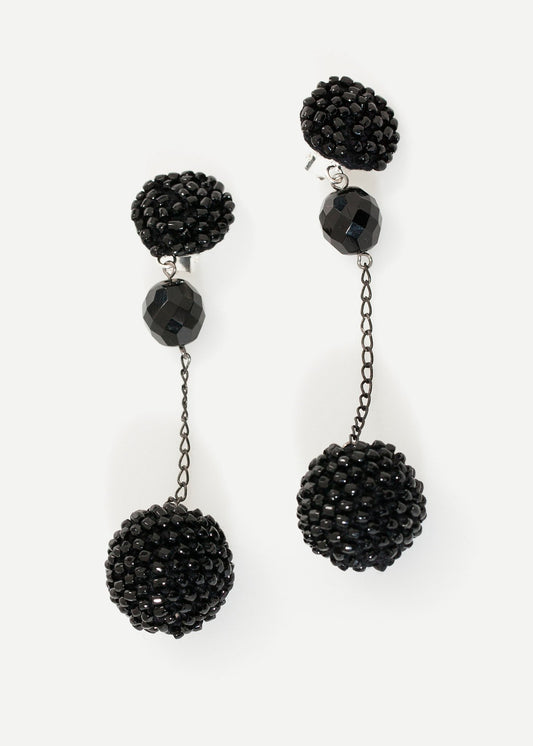 Drop Cluster Earring in Black - annaclothes