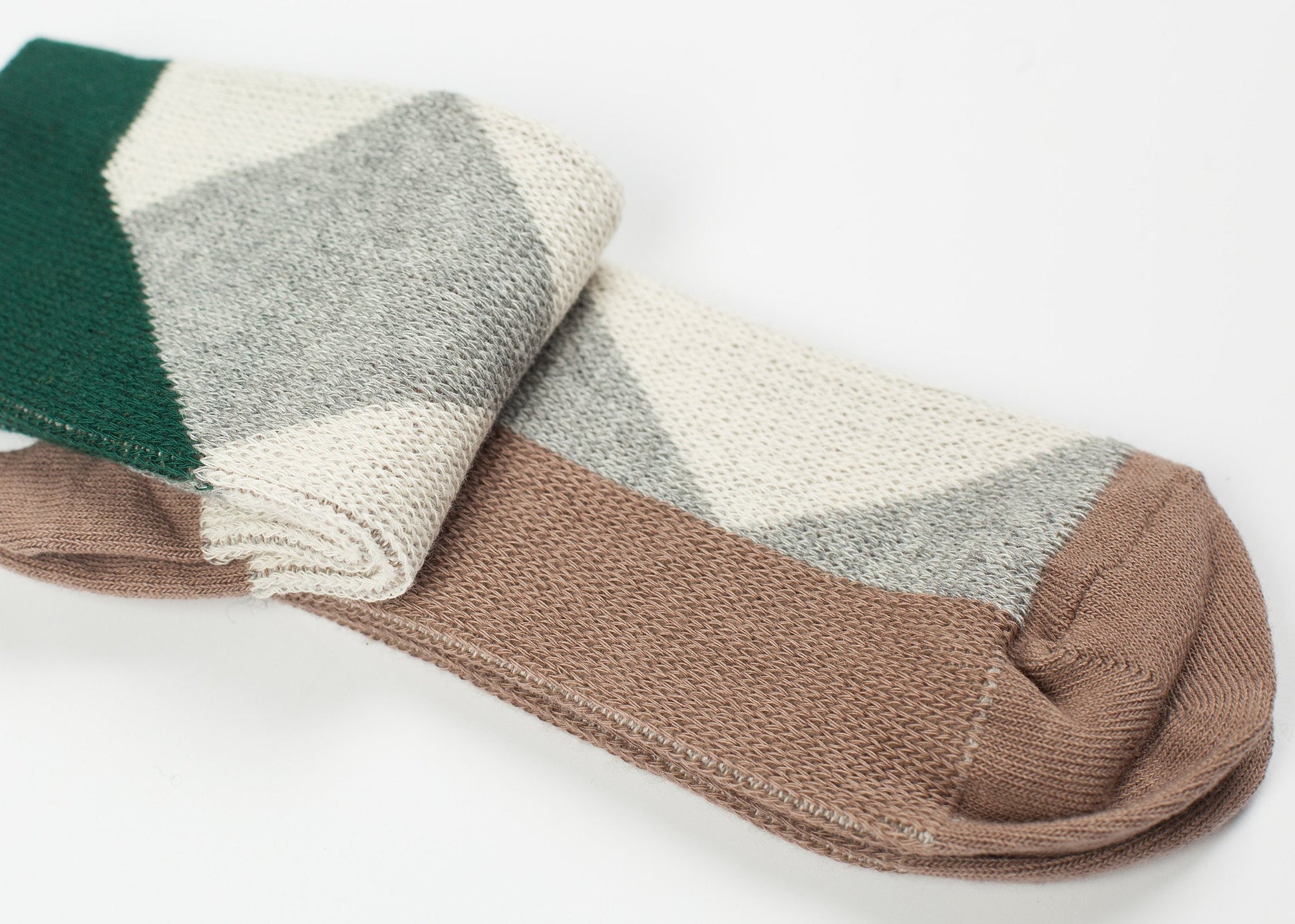 Quin Argyle Crew in Brown - annaclothes