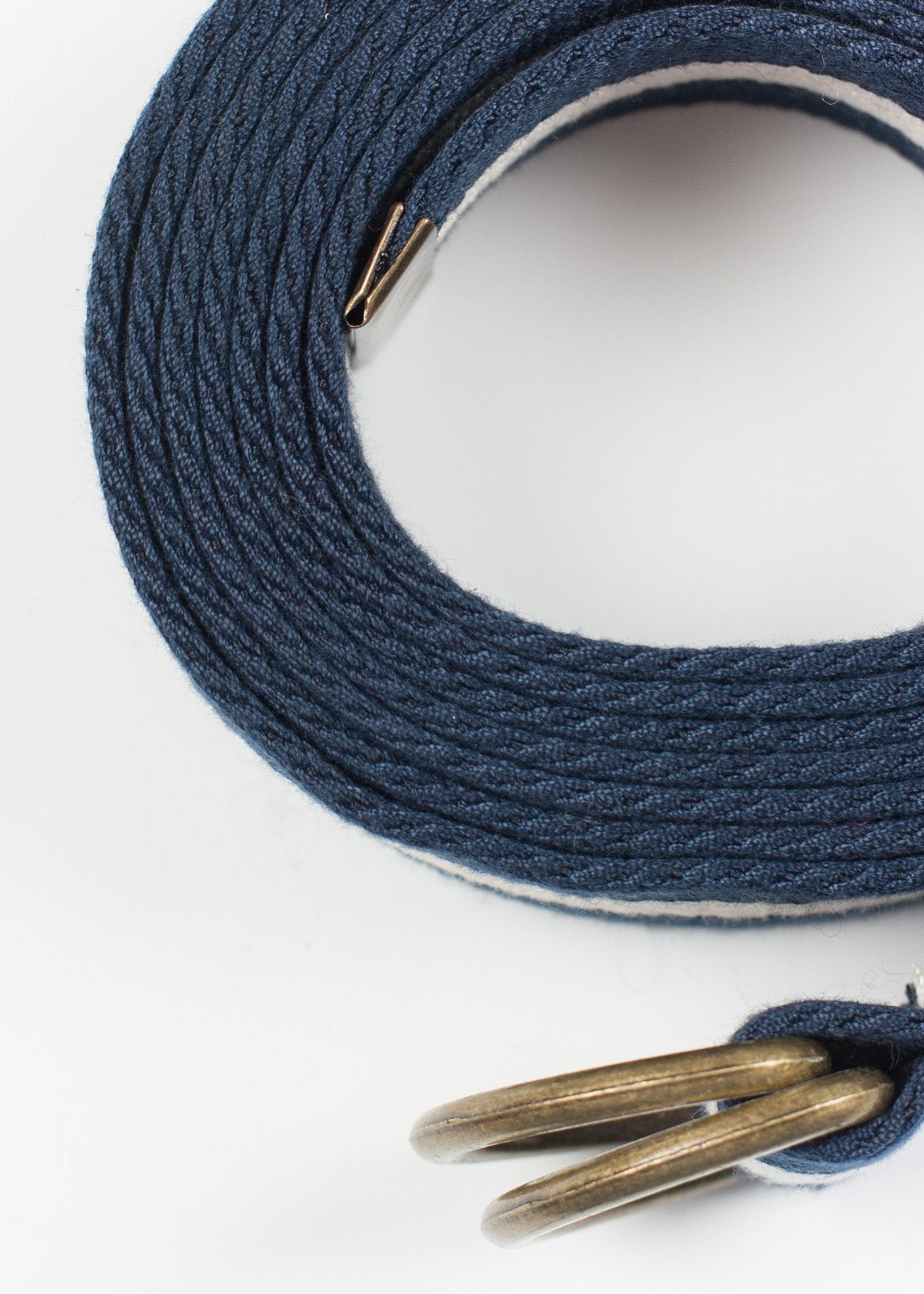 Striped Web Belt in Navy/White - annaclothes