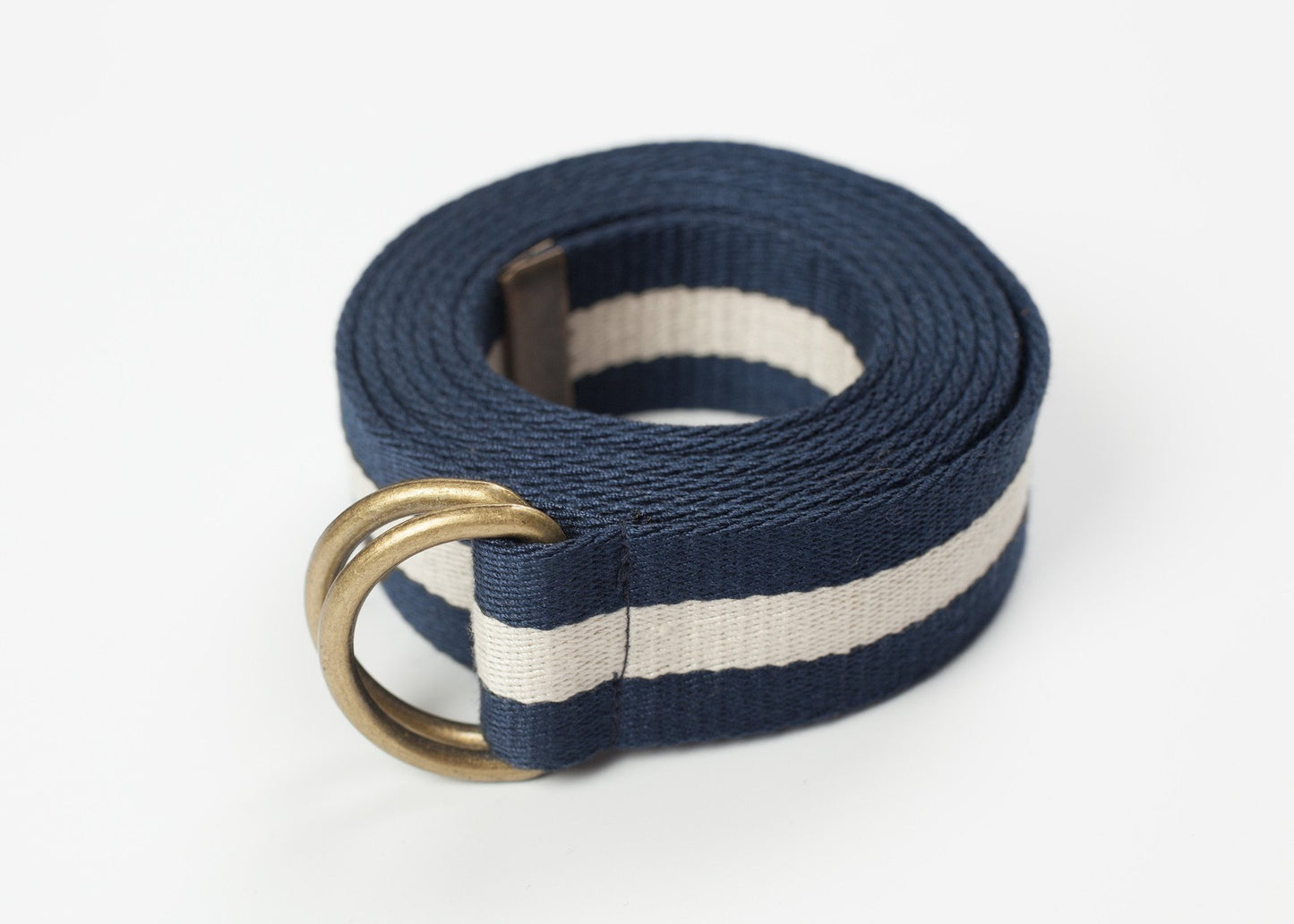 Striped Web Belt in Navy/White - annaclothes